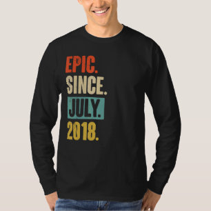 Epic Since July 2018 4 Year Old 4th Birthday Gift T-Shirt