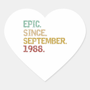 Epic since September 1988 Heart Sticker