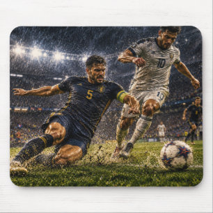 Epic Soccer Duel – Intense Football Match in the R Mouse Pad