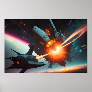 epic space scene poster