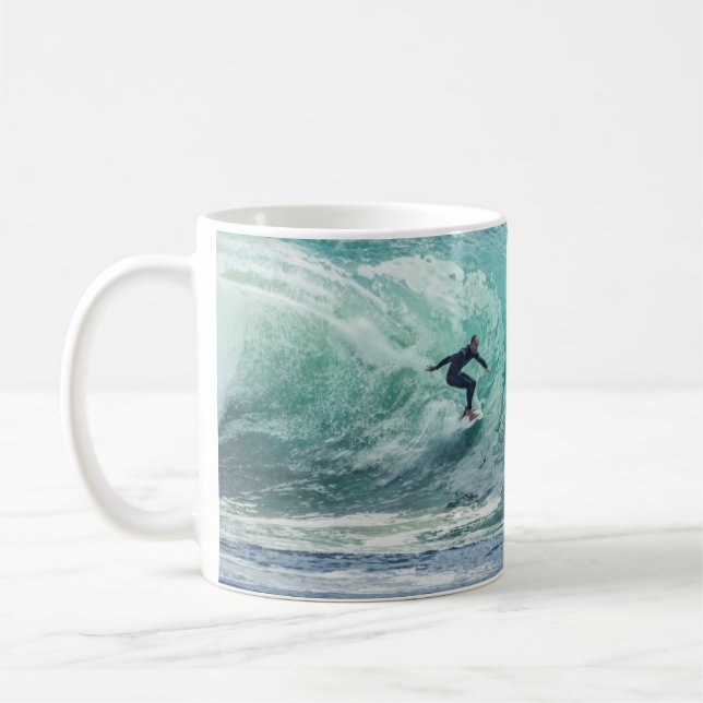 Epic Surfing Wave Coffee Mug (Left)