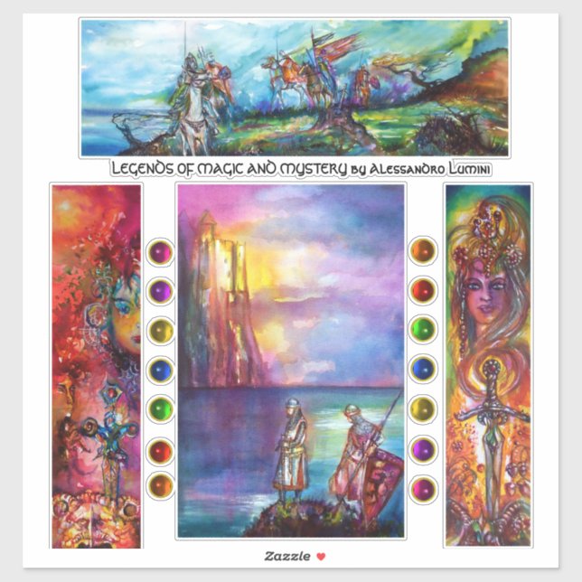 Epic Swords ,Excalibur,Durendal,Mediaeval Knights (Sheet)