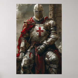 Epic Templar Knights - Hyper Realistic Poster