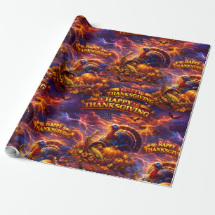 Epic thunder and Turkey happy Thanksgiving premium Wrapping Paper