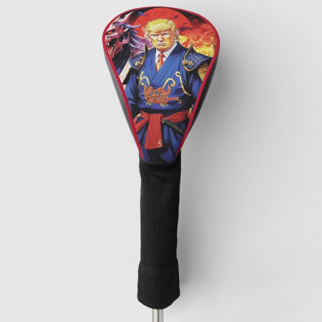 Epic Trump Samurai Anime Golf Head Cover (Front)