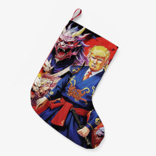 Epic Trump Samurai Anime Small Christmas Stocking