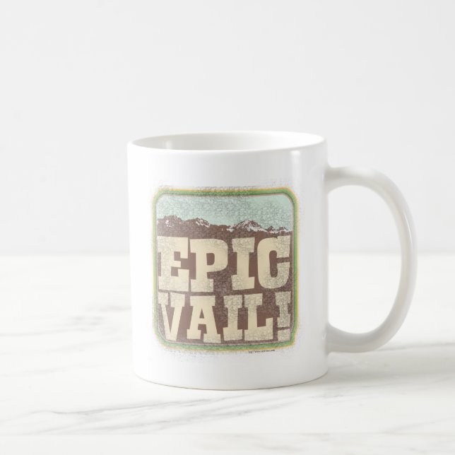 Epic Vail Fun Travel Cartoon Design Coffee Mug (Right)