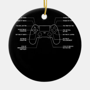 Epic Video Game Controller Settings Funny Gaming Ceramic Ornament