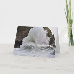 Epic Waves at Cape Disappointment, WA Card