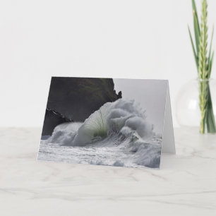 Epic Waves at Cape Disappointment, WA Card