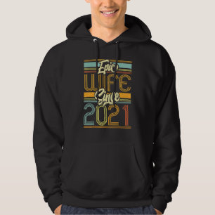 Epic Wife Since 2021 2 Year 2nd Wedding Anniversar Hoodie