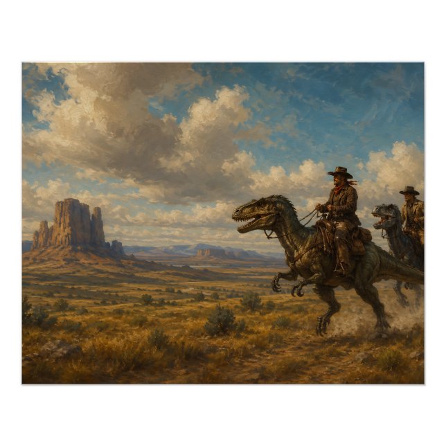 Epic Wild West Dinosaur Adventure Poster (Front)