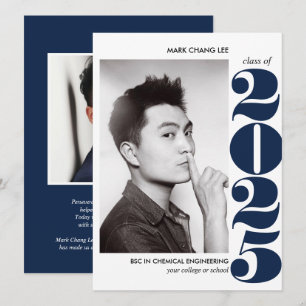 EPIC YEAR   NAVY BLUE COLLEGE PHOTO GRADUATION  CARD