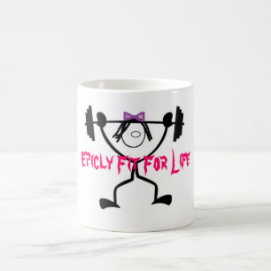 Epicly Fit Weight Lifting Lady Mugs