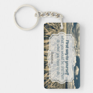 Epictetus "Do it" Inspirational Quote Key Ring