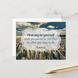 Epictetus "Do it" Inspirational Quote Postcard