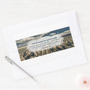 Epictetus "Do it" Inspirational Quote Rectangular Sticker