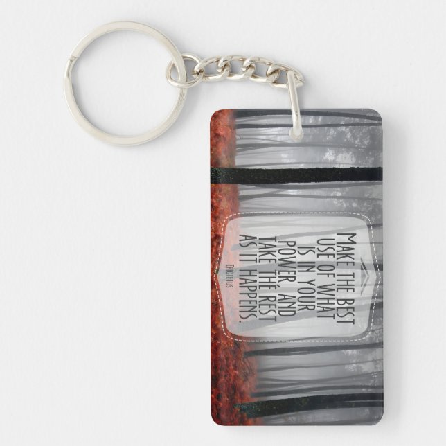 Epictetus Inspirational Quote "Adapt" Key Ring (Front)