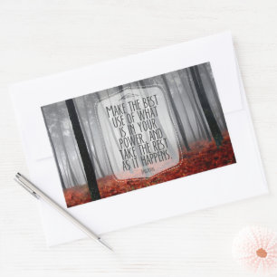 Epictetus Inspirational Quote "Adapt" Rectangular Sticker