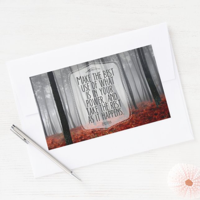 Epictetus Inspirational Quote "Adapt" Rectangular Sticker (Envelope)