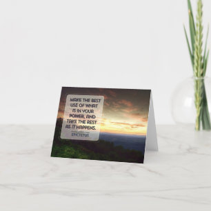 Epictetus Inspirational Quote "Best use" Thank You Card