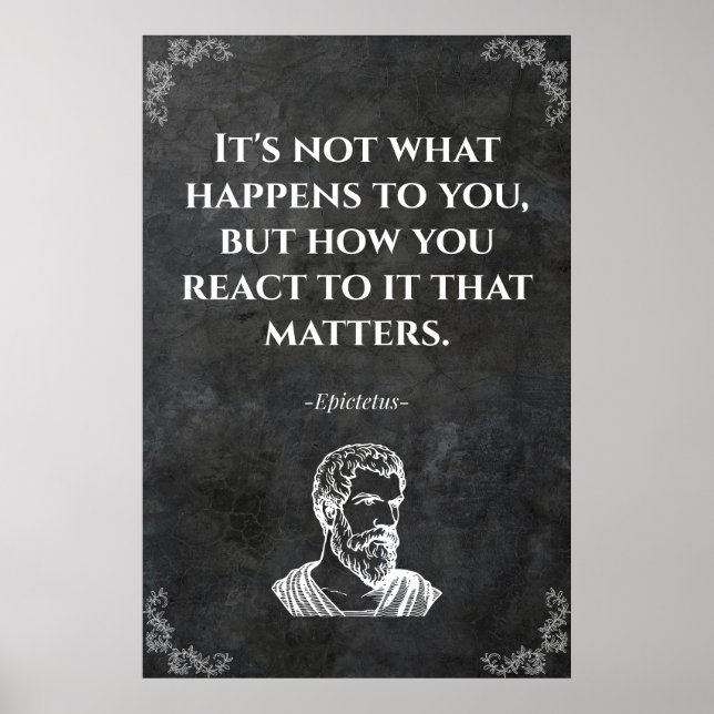 Epictetus wise quote. Wisdom Poster (Front)
