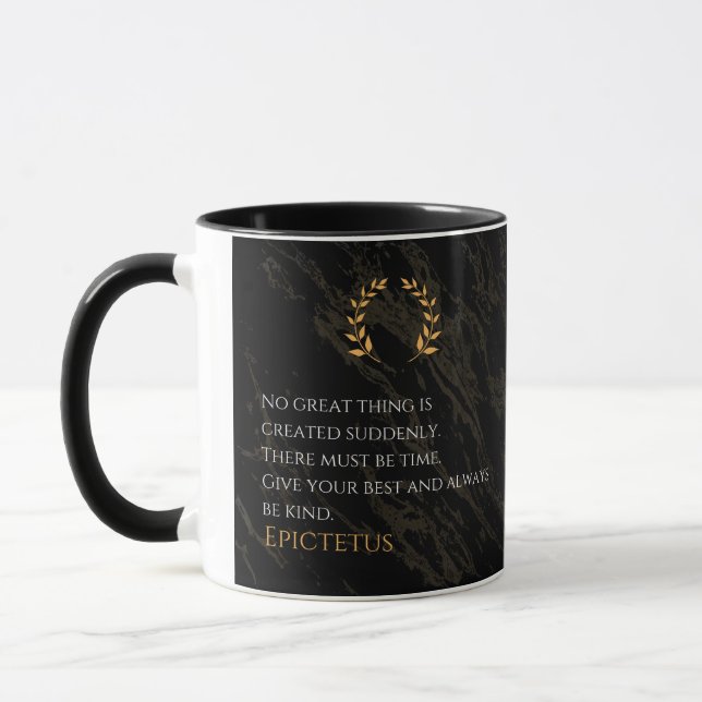 Epictetus's Recipe for Greatness Mug (Left)