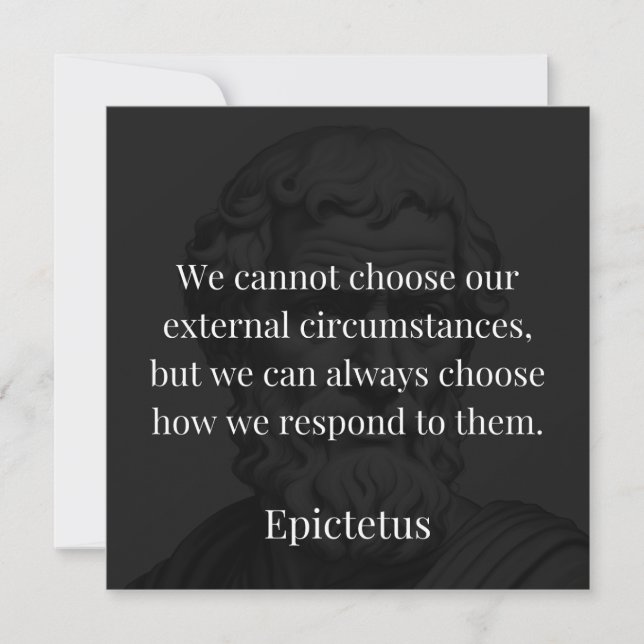 Epictetus's Wisdom: Empowerment through Response Card (Front)
