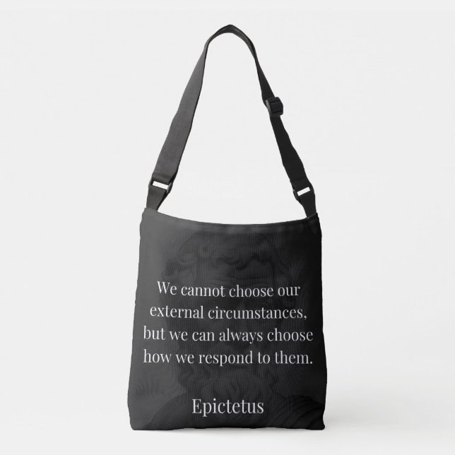 Epictetus's Wisdom: Empowerment through Response Crossbody Bag (Front)