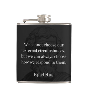 Epictetus's Wisdom: Empowerment through Response Hip Flask