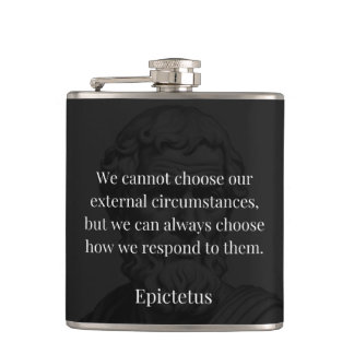 Epictetus's Wisdom: Empowerment through Response Hip Flask