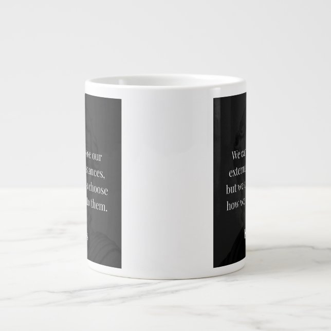 Epictetus's Wisdom: Empowerment through Response Large Coffee Mug (Front)