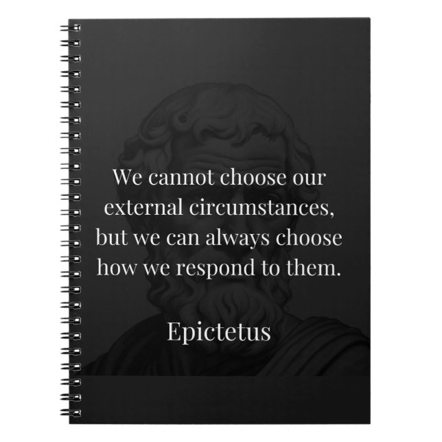Epictetus's Wisdom: Empowerment through Response Notebook (Front)