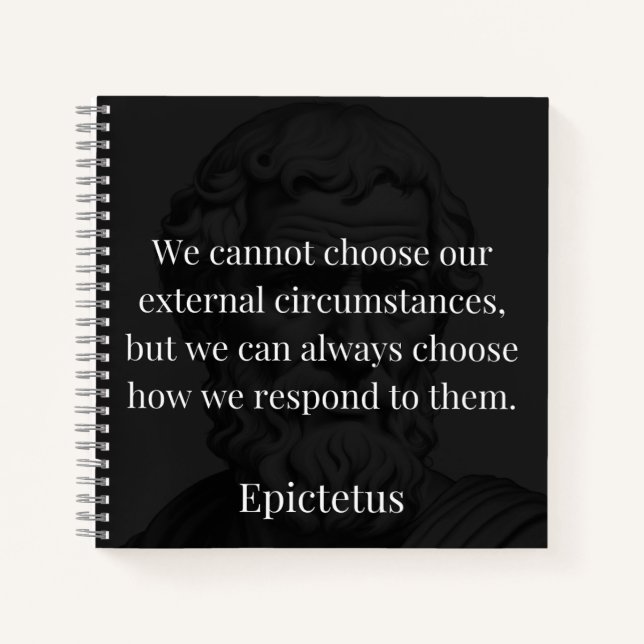 Epictetus's Wisdom: Empowerment through Response Notebook (Front)