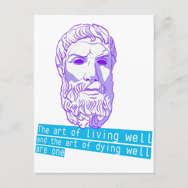 epicurus the art of living postcard (Front)