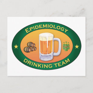 Epidemiology Drinking Team Postcard