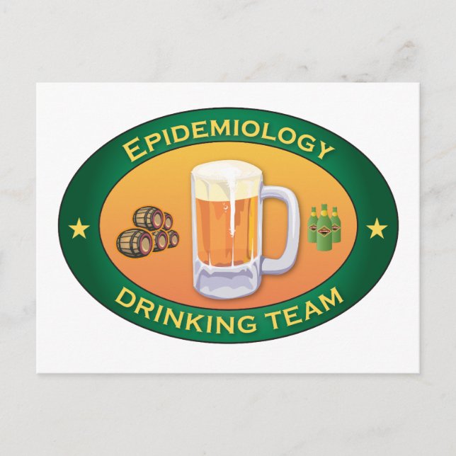 Epidemiology Drinking Team Postcard (Front)
