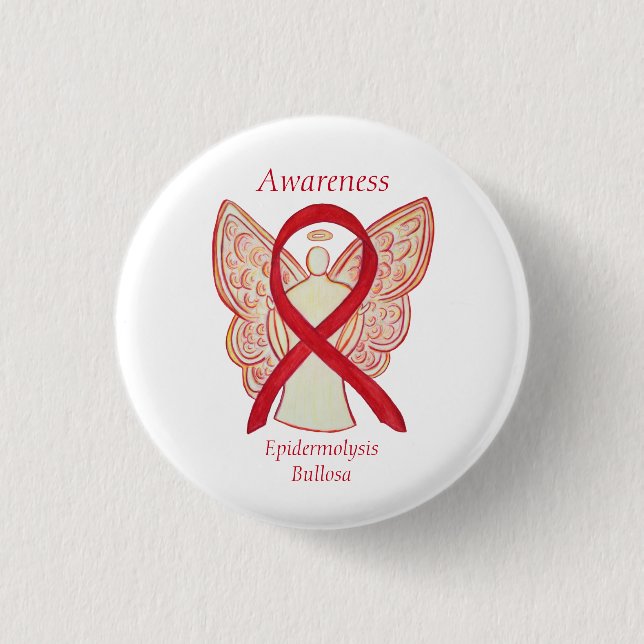 Epidermolysis Bullosa Awareness Ribbon Angel Pin (Front)