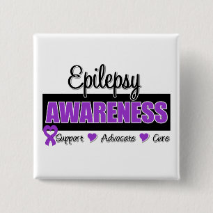 Epilepsy Awareness 15 Cm Square Badge