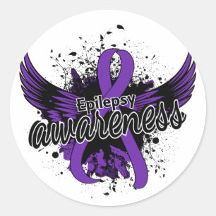 Epilepsy Awareness 16 Classic Round Sticker