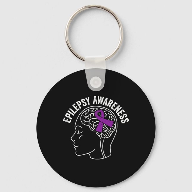 Epilepsy Awareness 5  Key Ring (Front)