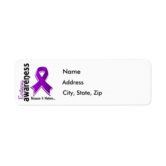 Epilepsy Awareness 5 Return Address Label (Front)