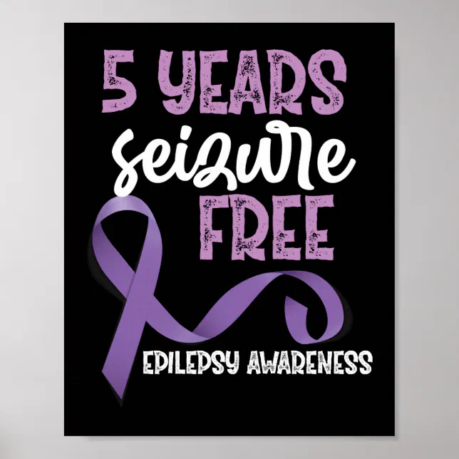 Curated visual reference: Gallery Detail: Epilepsy Awareness 5 Years Seizure Free Ribbon Poster