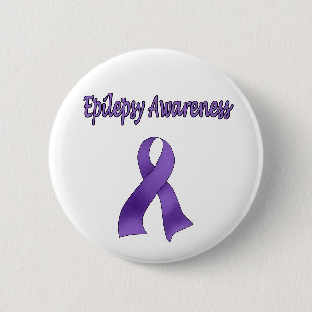 EPILEPSY Awareness 6 Cm Round Badge (Front)