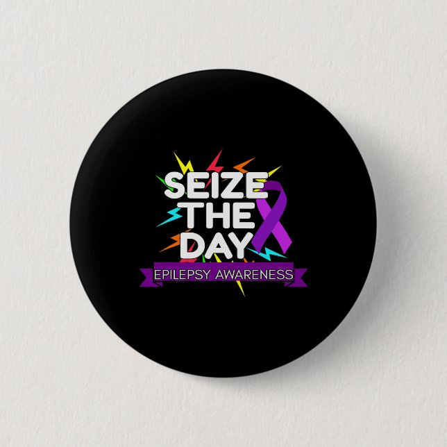 Epilepsy Awareness  6 Cm Round Badge (Front)