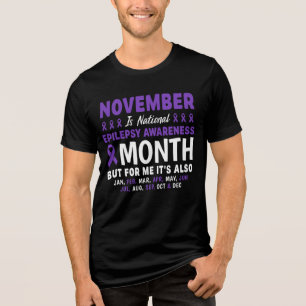 Epilepsy Awareness All Year Support Tri-Blend Shirt
