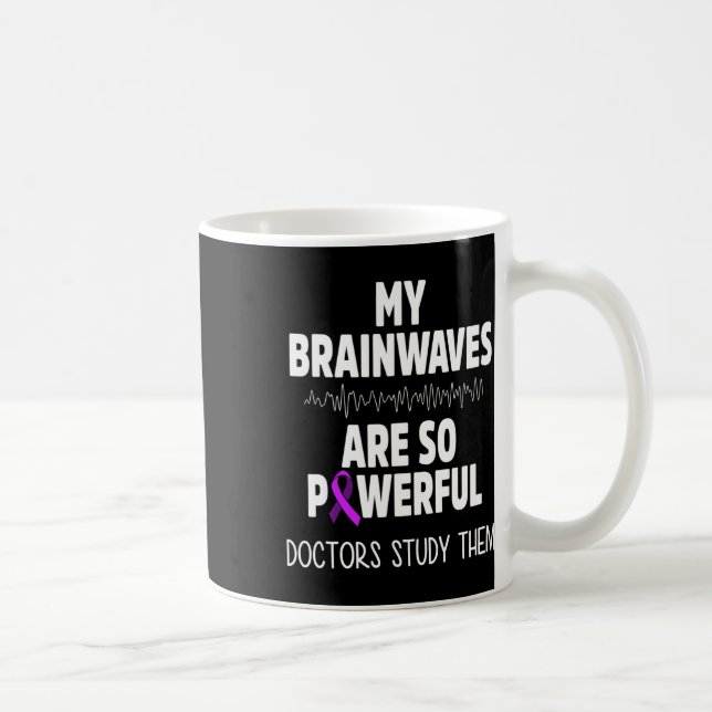 Epilepsy Awareness Brain Waves Epileptic Warrior S Coffee Mug (Right)
