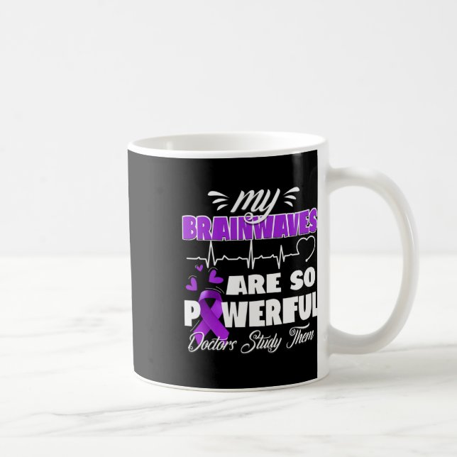 Epilepsy Awareness Brain Waves Epileptic Warrior S Coffee Mug (Right)