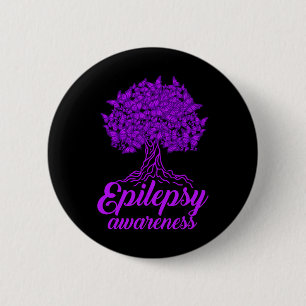 Epilepsy Awareness Butterfly 6 Cm Round Badge