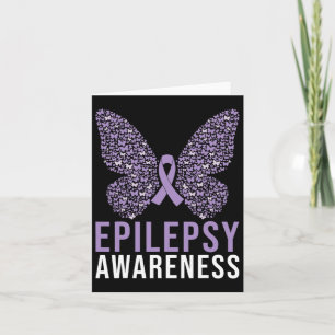 Epilepsy Awareness Butterfly Ribbon Card